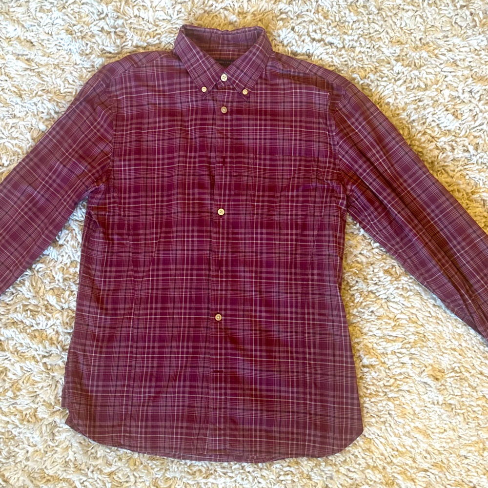 John Varvatos Button Down Red Small